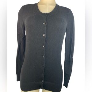 Gap Black Long Sleeve Button-Up Sweater Women’s Medium